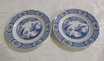 Buy 2 X Vintage Furnivals OLD CHELSEA Blue And White Side Plates 17.5cm Chipped • 9.99£