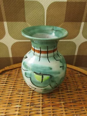Buy Welsh Dragon Design Small Vase Tintagel Studio Pottery Cornwall Green White • 6£