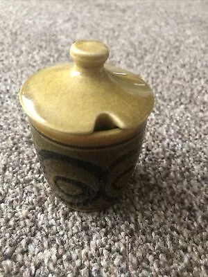 Buy Vintage Brixham Pottery Devon Mustard/Mint Sauce Pot With Lid 3.5” Green/brown • 4.99£