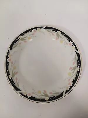 Buy Crown Ming Fine China Plate Jian Shiang Black Pastel Floral Kitchenware C38 B900 • 5.95£