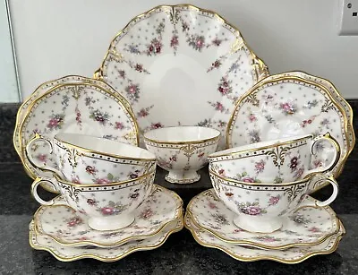 Buy Royal Crown Derby Antoinette 4 Trios. Cups, Saucers , Cake Plate , Sugar Bowl • 998£