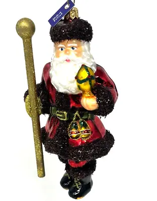 Buy Glassware Art Studio Russian Santa Claus Christmas Ornament With Tag And Box • 38.54£