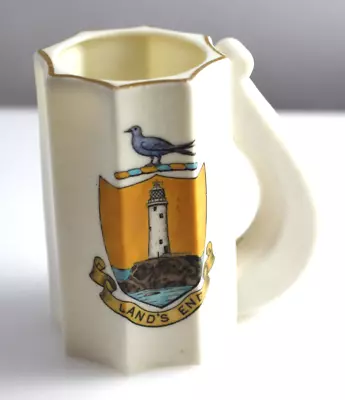 Buy WH Goss Crested China  Pot Dug Up  At George Hotel Winchester Arms - Lands End • 7.95£