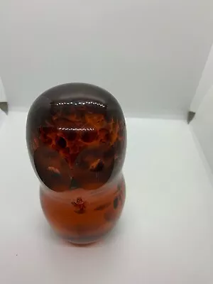 Buy WedgeWood Glass Owl Colour  - Amber / Brown • 25£