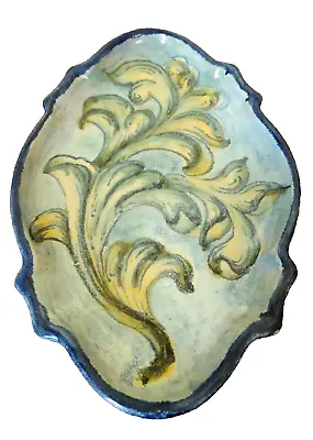 Buy Studio Pottery Relish Tray 8 1/2  Blue Yellow, Under The Sea Theme Ocean SIGNED  • 11.86£