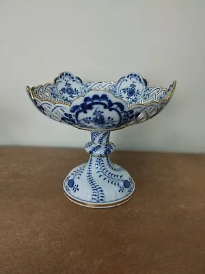Buy Antique Meissen 'Blue Onion' Porcelain Blue & White Compote Centrepiece. • 44.95£