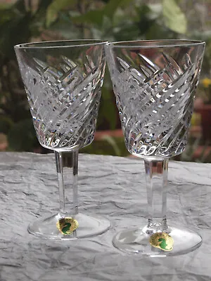 Buy Waterford Crystal Michelle White Wine Glasses Set Of 2 New Signed, 5 5/8  Tall • 89£