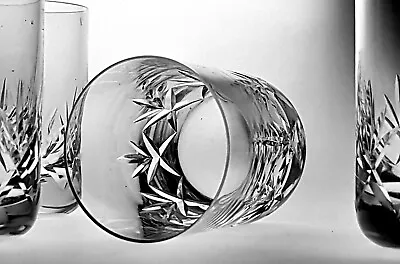 Buy 4 Rare Vintage Wedgwood  Ashbourne  WWC1 Crystal Cut Glass Tumblers • 34.95£