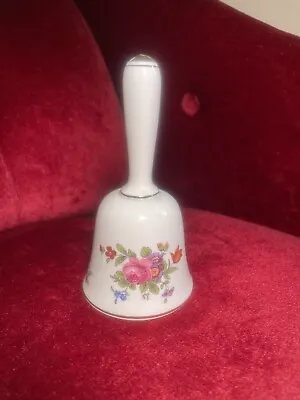 Buy Vintage Crown Staffordshire Fine Bone China Hand Bell Floral England Cottage • 5.99£