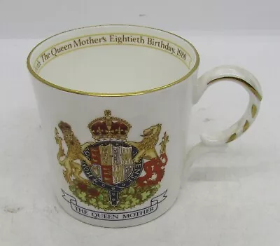 Buy Queen Mother Queen Elizabeth 80th Birthday 1980 Commemorative Mug Aynsley China • 7.99£