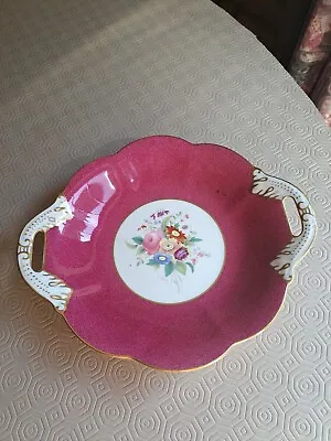 Buy Coalport Floral Decor Two Handed Server. Floral Insert, Lovely Gold And Pink. • 20£