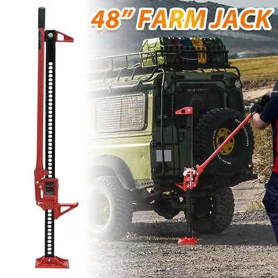 Buy 48  3Ton Farm Jack High Lift Rescue Recovery Rachet Tractor Hoist 4X4 HI Offroad • 59.99£