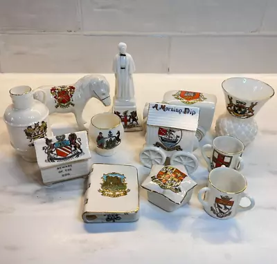 Buy Job Lot Of 12 Crested China Items - Goss And Other Brands • 11.50£