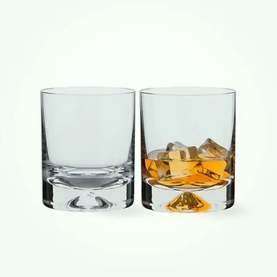 Buy Dartington Crystal Dimple Old Fashioned Whisky Glasses Pair Gift Box • 51£
