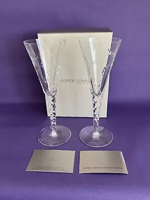 Buy Rare Pair Of Stuart Crystal Jasper Conran Millennium “ZITA” Champagne Flutes • 150£