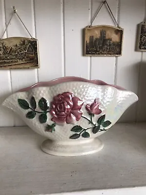 Buy Maling Ware Pink Vase Antique Mantle Lusterware, Rare Pink Rose Design, C1930 • 29.99£