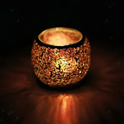 Buy Moroccan Mosaic Glass Votive Candle Tea Light Holder Candelabra Candlestick • 8.29£