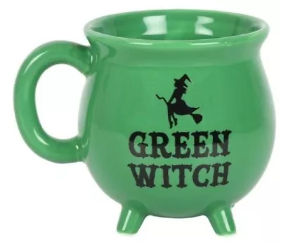 Buy Green Witch Green Cauldron China Mug, Witches Or Wicca, Pagan Mug, Boxed • 10.99£