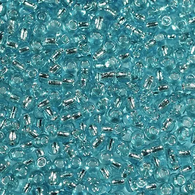Buy 2mm Silver-Lined Glass Seed Beads - 50g 12/0 Approx. 4500 Beads VARIOUS COLOURS • 2.48£