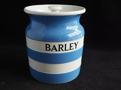 Buy Rare T.G. Green Cornish Ware Blue /White Barley Storage Jar Black Shield Back St • 19.99£