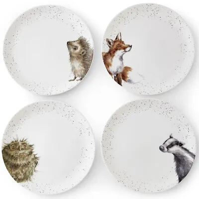 Buy Wrendale Dinner Plates Countryside Animals Set Of 4 Bone China Royal Worcester • 56.20£