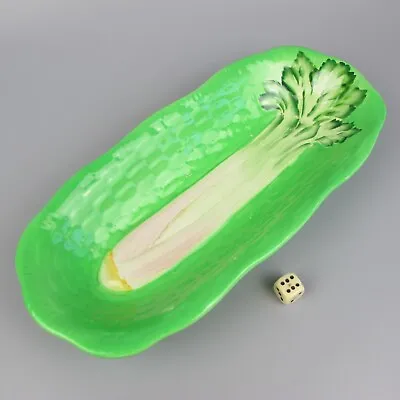 Buy Beswick Celery Serving Dish Bowl. Green Hand Painted. Vintage Ceramic Oblong 12  • 10.99£