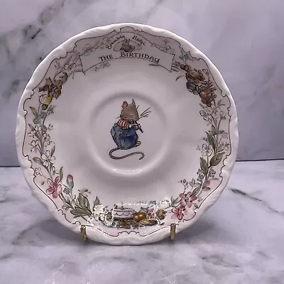 Buy Vintage Royal Doulton Brambly Hedge “The Birthday’ Saucer 1987 1st Quality • 6.99£