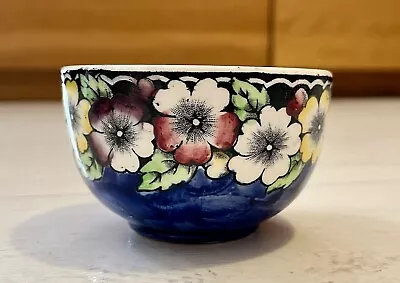 Buy Antique Maling Ware Bowl / Art Deco Lustre Maling Ware Floral Blue • 2.99£