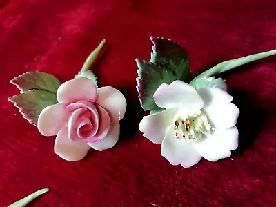 Buy Staffordshire Royale Fine Bone China Flower Placecard Holders 11 +1 Damaged • 24.95£