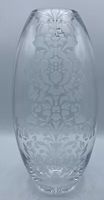 Buy Royal Doulton Hand Made Large Etched Tall Glass Vase 12  • 50£