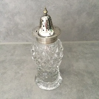 Buy Antique Cut Glass Silver Plated Sugar Shaker • 16£