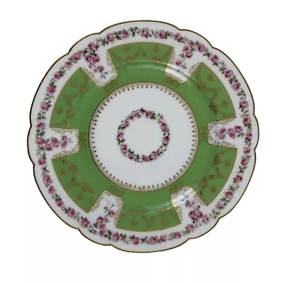 Buy Limoges Plate Charles Ahrenfeldt Scalloped Gold Trim Porcelain Floral France • 19.30£