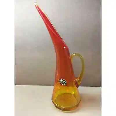 Buy Kanawha Crackle Glass Pitcher, 14 1/2  - Amberina Hand Crafted Glassware • 37.92£