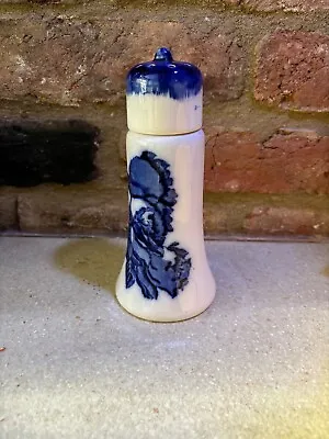 Buy Victoria Staffordshire Ironstone Flow Blue & White Rose Sugar Sifter 7”  High • 10.99£