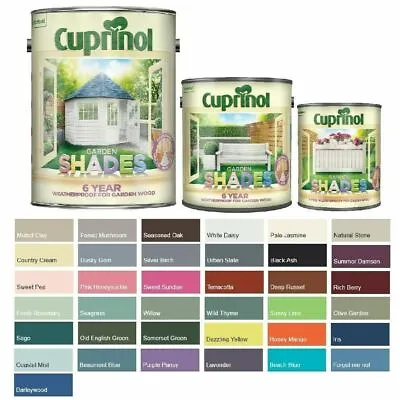 Buy Cuprinol Garden Shades Paint - Furniture Sheds Fences - All Colours-FREE POSTAGE • 23.95£