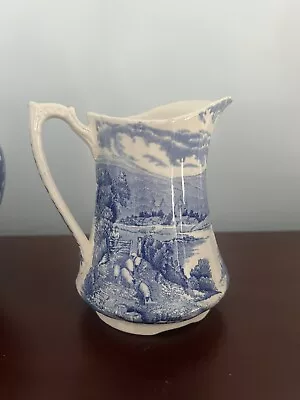 Buy Alfred Meakin England Tintern Blue & White Scenic Landscape Pitcher • 19.28£