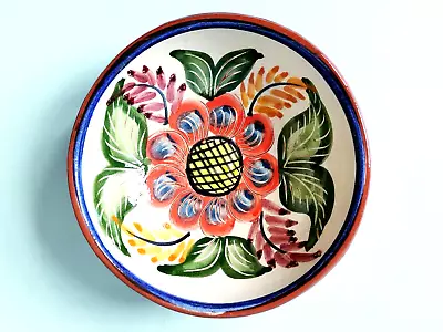 Buy Vintage Portuguese Olaria Joaquim Cachaco Flower Decor Hand Painted Pottery Bowl • 17£