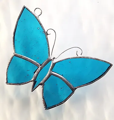 Buy Turquoise Garden Butterfly Stained Glass Suncatcher Window Hanging Mothers Day • 14.95£