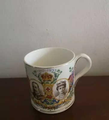 Buy 13792) 1935 Silver Jubilee Mug George V And Mary - Bovey Pottery Small 3  Tall • 3£