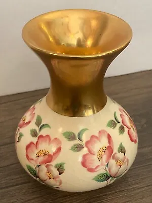 Buy 24K Gold And Kiln Fired  Vase Prinknash Pottery Gloucester Made In England  4   • 18.22£