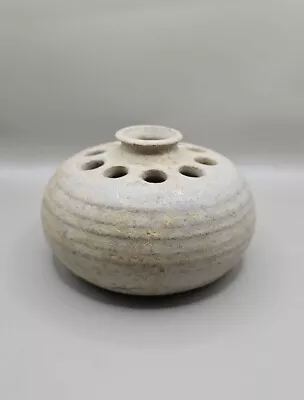 Buy Signed Studio Art Pottery Flower Frog Planter Vase MCM Stoneware Dum-Caoim • 12£