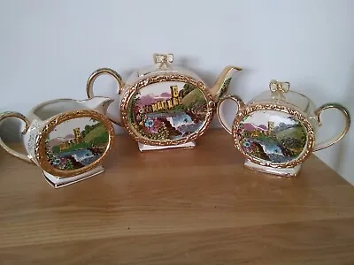 Buy Sadler The Abbey Falls Vintage Teapot, Milk Jug, Sugar Pot, Set Of 3 • 14.99£
