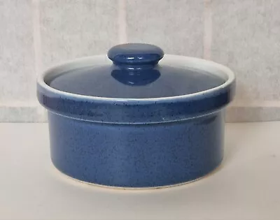 Buy TG Green Pottery Lidded Jar Dark Blue English Vintage • 11£