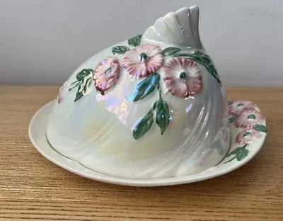 Buy Vintage Maling Lustre Ware Butter / Cheese Dish Floral Cherry 6584 - Blossom • 14.99£