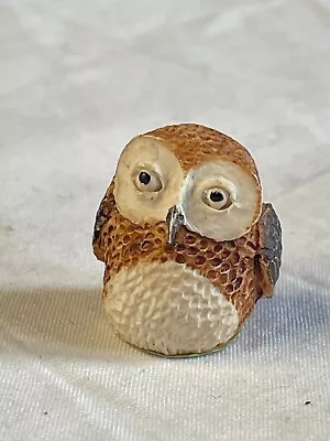 Buy Vintage Handmade And Hand Painted Stoneware Owl Figurine Made In Scotland • 8£