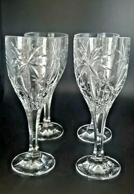Buy Czech Bohemia Cut Crystal Majesty Palm Wine Glasses 2 Pc Set Thick & Heavy  • 18.03£