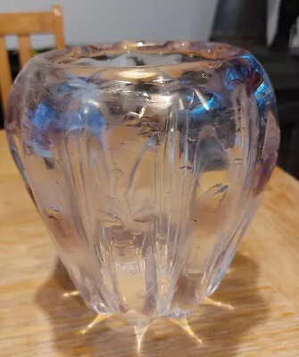 Buy Vintage Whitefriars Style Art Glass Purple Trail Bubbly Vase - C.1950's  • 9.50£