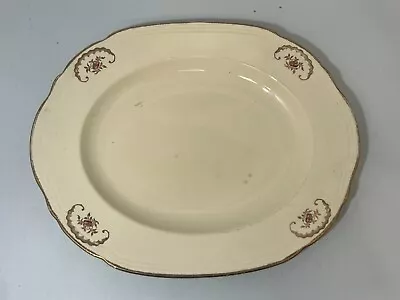 Buy Alfred Meakin England Oval Platter Beige Gold Rim Floral Large 14.2   #RA • 3.75£