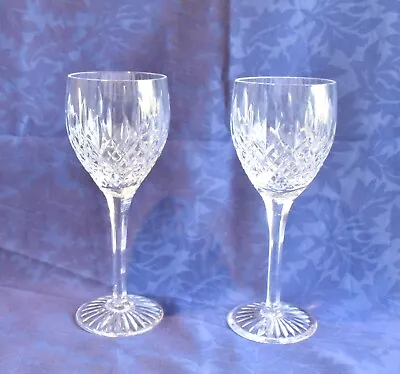 Buy Set Of 2 Stuart Crystal Shaftesbury Cut Wine Glass 6 7/8  17.5 Cm Tall • 40£