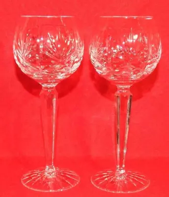 Buy Pair Of Crystal Tall Hock / Red Wine Glass • 14.99£